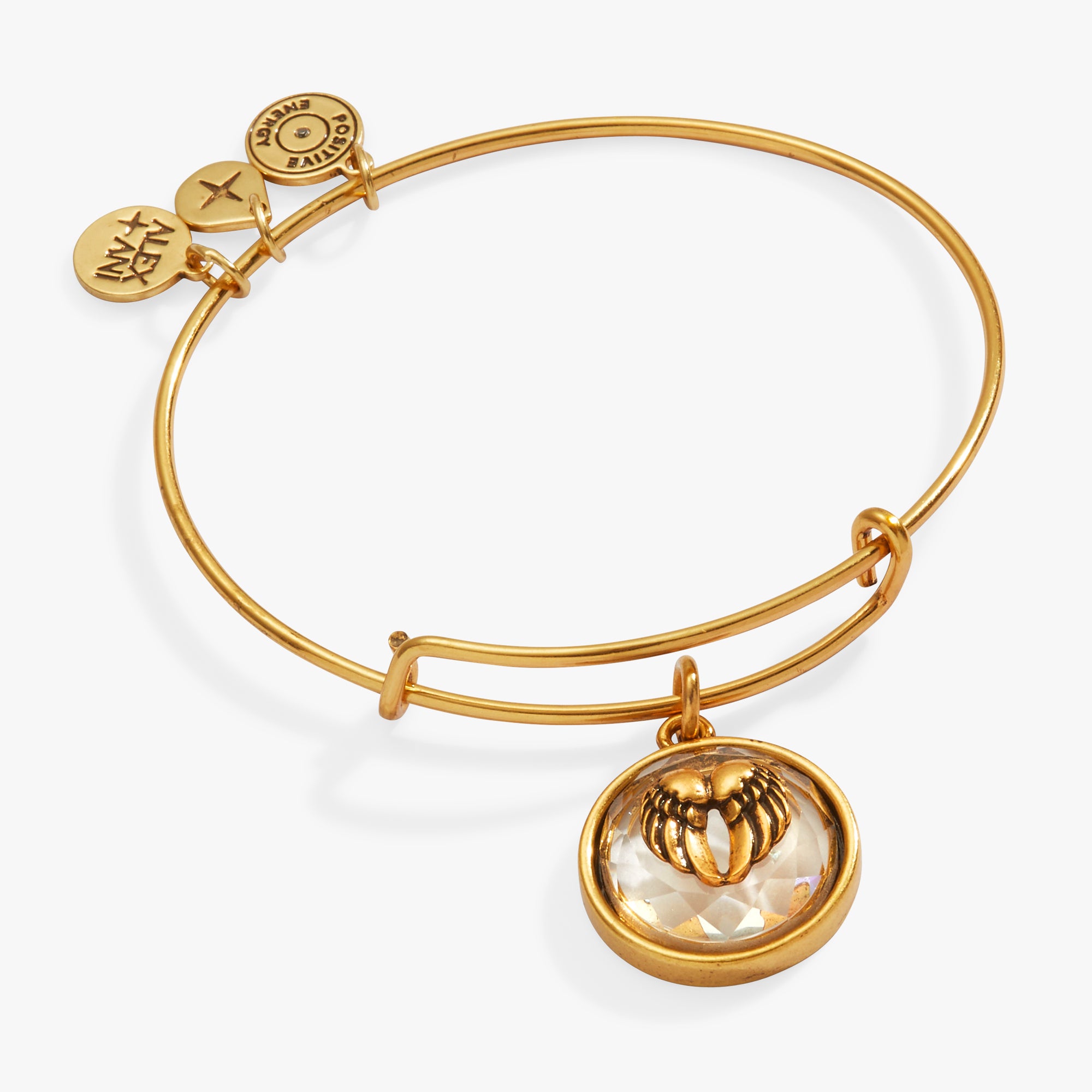 Elegant Crystal Angel Wing Charm Bangle Bracelet - Perfect for Gifts, Weddings & Everyday Wear
