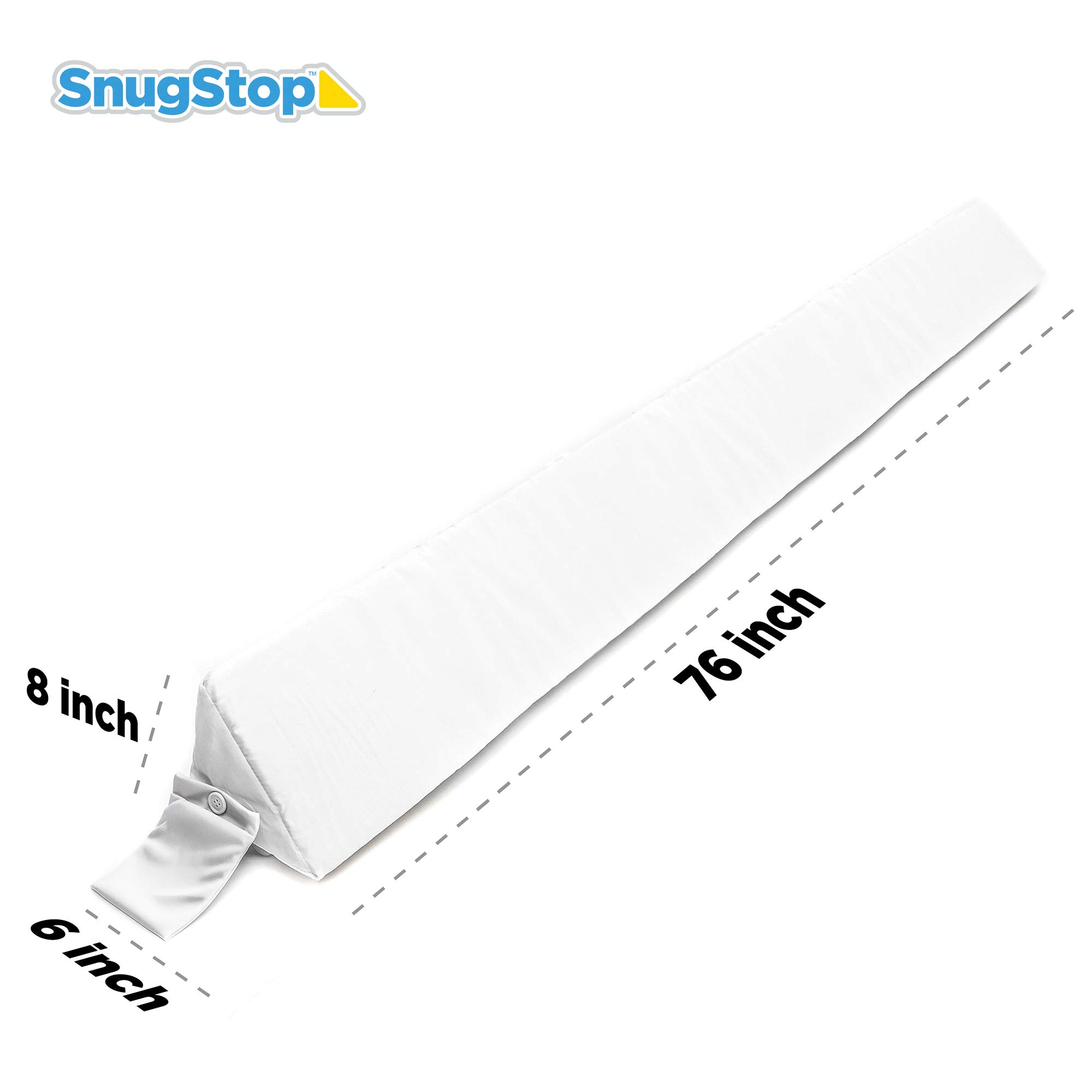 SnugStop The Original Bed Wedge Pillow - Gap Filler Between Headboard & Mattress - King Size Triangle Wedge for Pillow Support - Prevent Pillow Loss - Perfect for Adjustable Beds, Reading & Sleeping Comfort