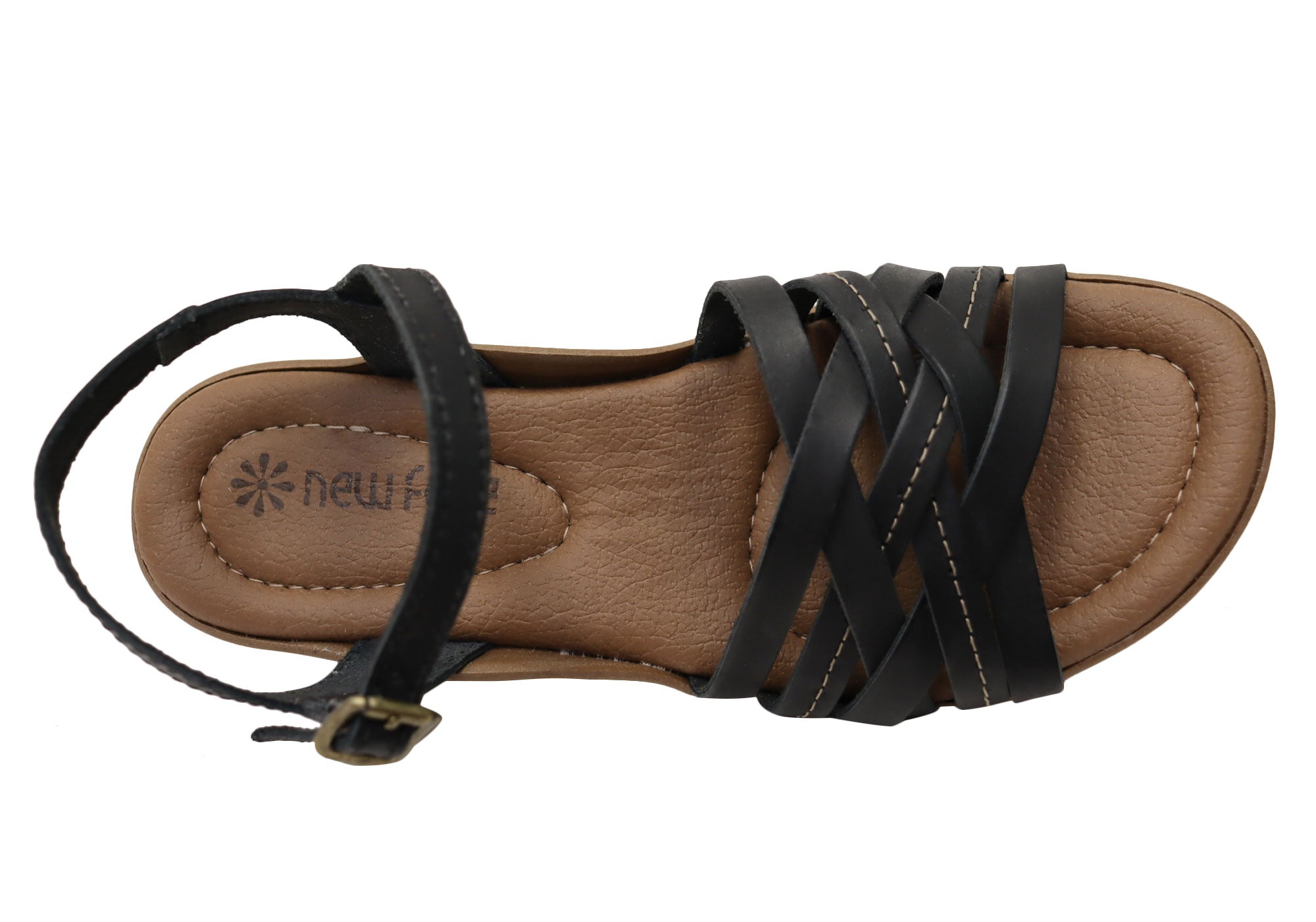 Arla Women's Brazilian Comfortable Leather Low Heel Sandals - New Face Style for Casual Wear & Summer Outfits