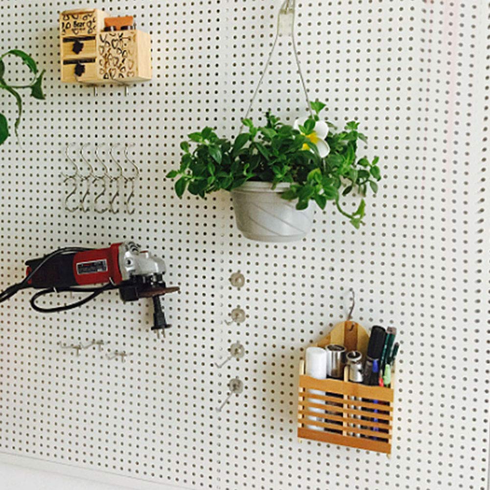 Heavy Duty Metal Pegboard Organizer - 60x100cm White Wall Mounted Tool Holder Panel for Garage, Workshop, Home Office & Shed | Perfect for DIY Projects, Tool Storage & Space Organization