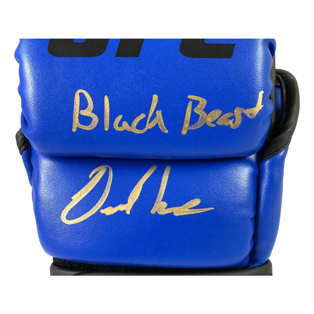 Derrick Lewis Signed UFC Blue Glove - Authentic 