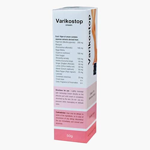 Varikostop Varicose Vein Relief Cream - Pack of 4 | Fast-Acting Leg Circulation Support | For Swollen, Tired Legs & Spider Veins | Home & Travel Use