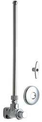 Chicago Faucet Company 1-Handle Single Hole Angle Stop Valve - Lead-Free Compliant, Chrome Finish for Kitchen & Bathroom Faucet Installation