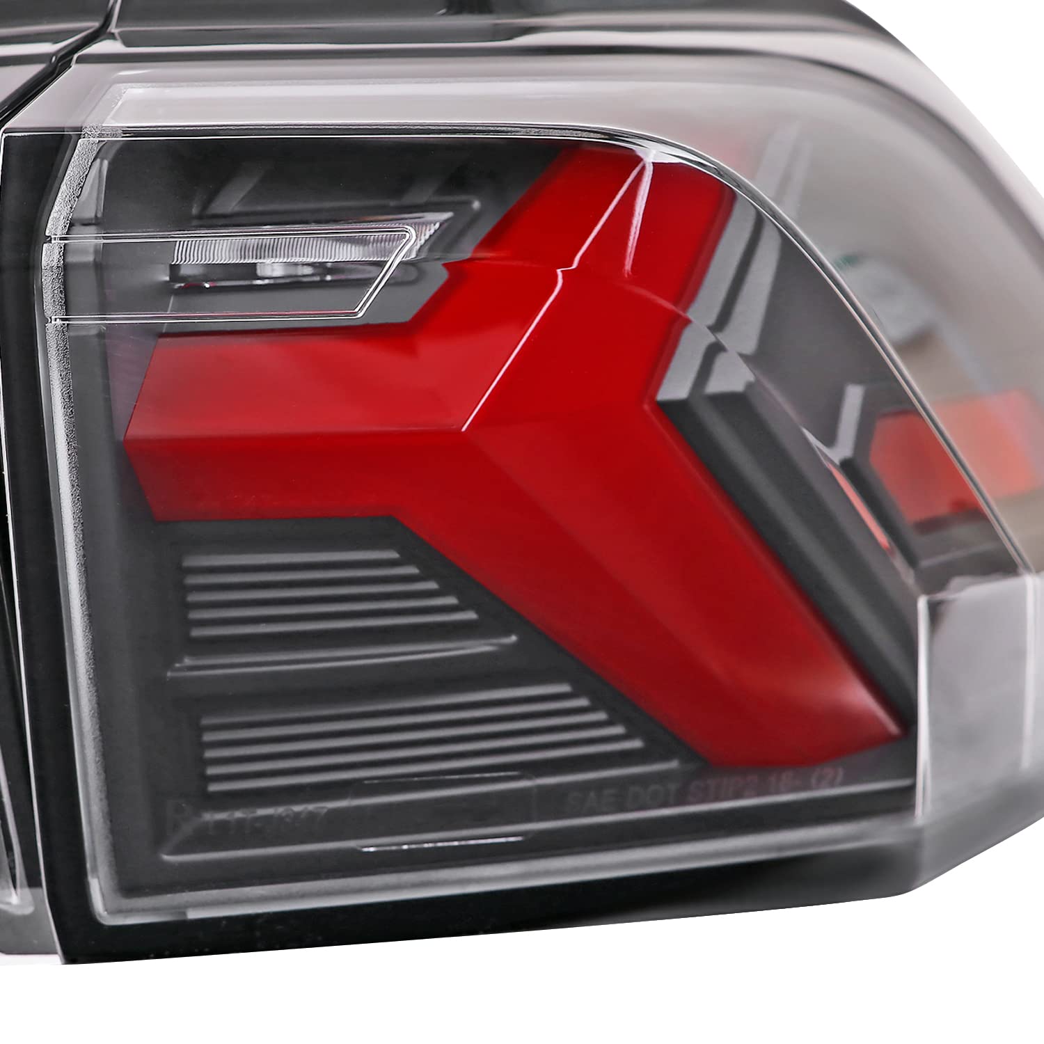 Spec-D Tuning Black LED Sequential Tail Lights with Red Bar - Compatible with 2019-2023 Toyota RAV4 - Left & Right Pair Assembly - Upgrade Your Car's Style & Safety for Night Driving