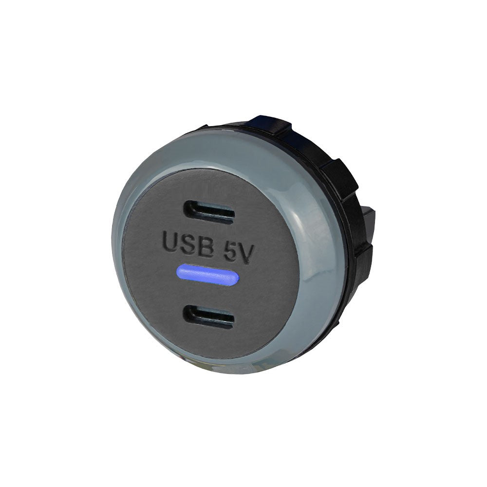 Alfatronix PVPRO CC Dual USB-C Car Charger - Fast Charging for iPhone 15, Samsung Galaxy, iPad - Rear Fit for Vehicles & Trucks