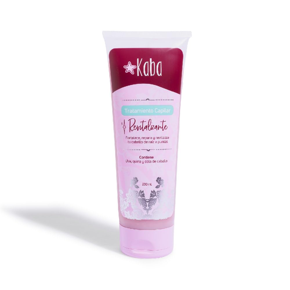 Kaba Revitalizing Hair Treatment with Grapes, Cinchona & Horsetail Extract - Thickening, Moisturizing & Restoring Hair Mask for Fuller Hair (7.8 Oz) - Perfect for Damaged, Dry & Thin Hair Care Routine