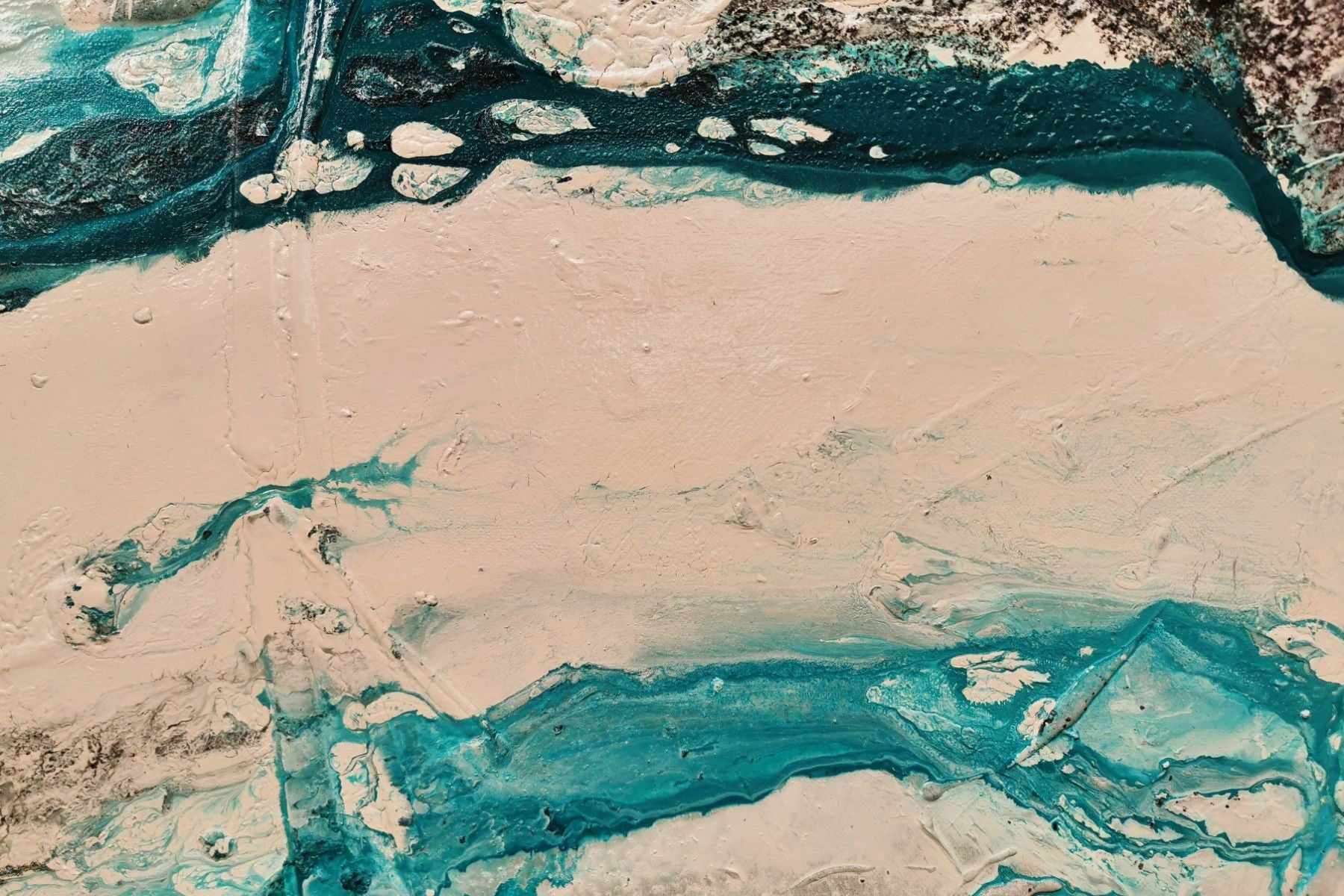 Deep Southern 190cm x 100cm Teal Black Textured Abstract Canvas Art - Perfect for Living Room, Bedroom or Office Wall Decor