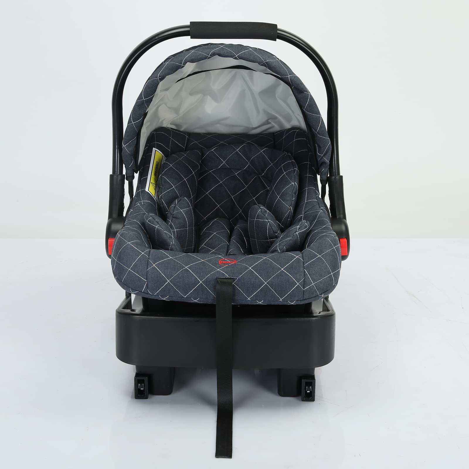 3 in 1 Convertible Baby Travel System - Reversible Stroller, Portable Pushchair & Infant Pram - Foldable Luxury High Landscape Buggy for Newborn (Blue with Base) | Perfect for Shopping, Park Outings & Air Travel