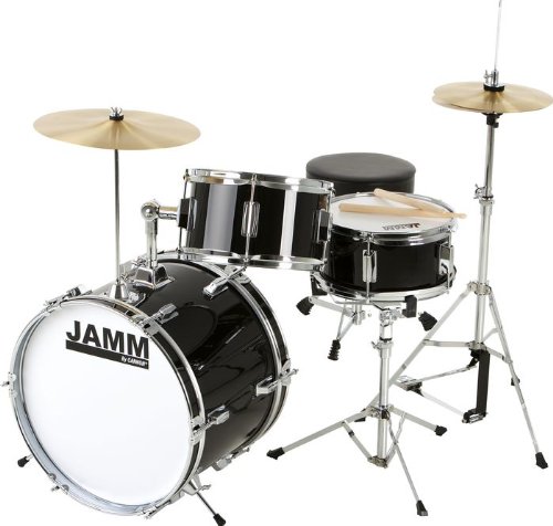 Cannon Percussion JAMM Jr. 3-Piece Kids Drum Set - Blue | Complete Beginner Drum Kit for Children | Perfect for Home Practice, Music Lessons & Playtime