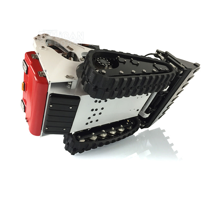 Customized LESU 1:14 Scale RC Hydraulic Aoue LT5 Tracked Skid Steer Loader - Metal RTR Model with Fork, Bucket, Sieve Bucket, Gripper Clamp & Trailer Upgrade Parts - Perfect for Construction Simulation, RC Hobbyists & Collectors