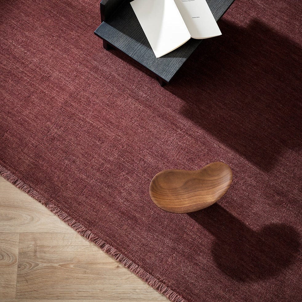 Premium Sandringham Merlot 160x230cm Soft Wool Area Rug - Luxurious Living Room & Bedroom Carpet for Home Decor