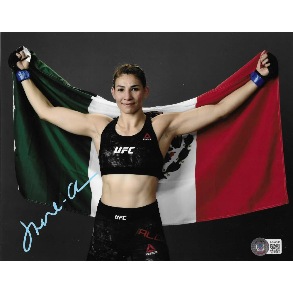 Irene Aldana Autographed 8x10 Photo - UFC MMA Signed Memorabilia with COA - Perfect for Collectors, Sports Fans, and Home/Office Decor