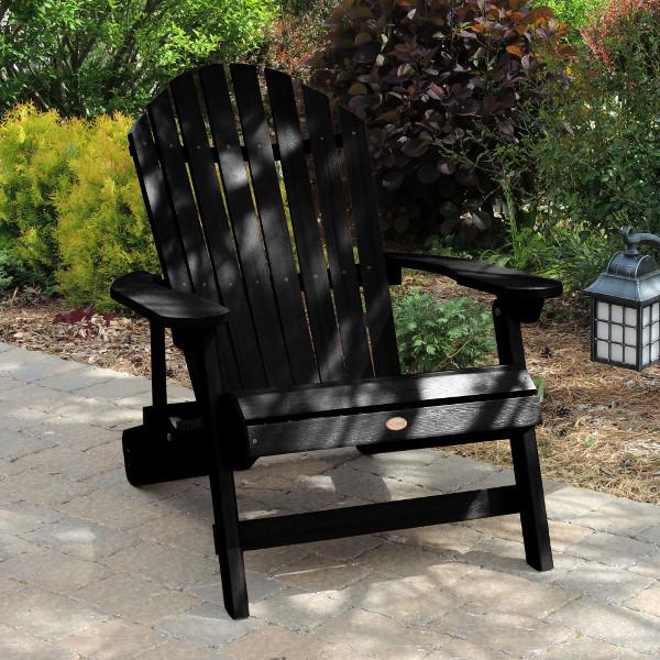 King Hamilton Folding & Reclining Adirondack Outdoor Chair - Patio, Lawn, Garden & Poolside Relaxation - Weather-Resistant Comfort for Backyard, Deck & Camping