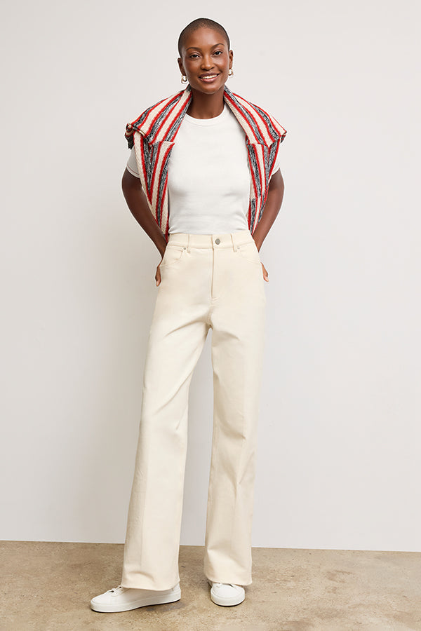 Milo Wide Leg Jeans for Women - Eco-Friendly Better Than Denim Stretch Pants in Bright Ivory | Casual Chic Outfit for Streetwear & Everyday Comfort