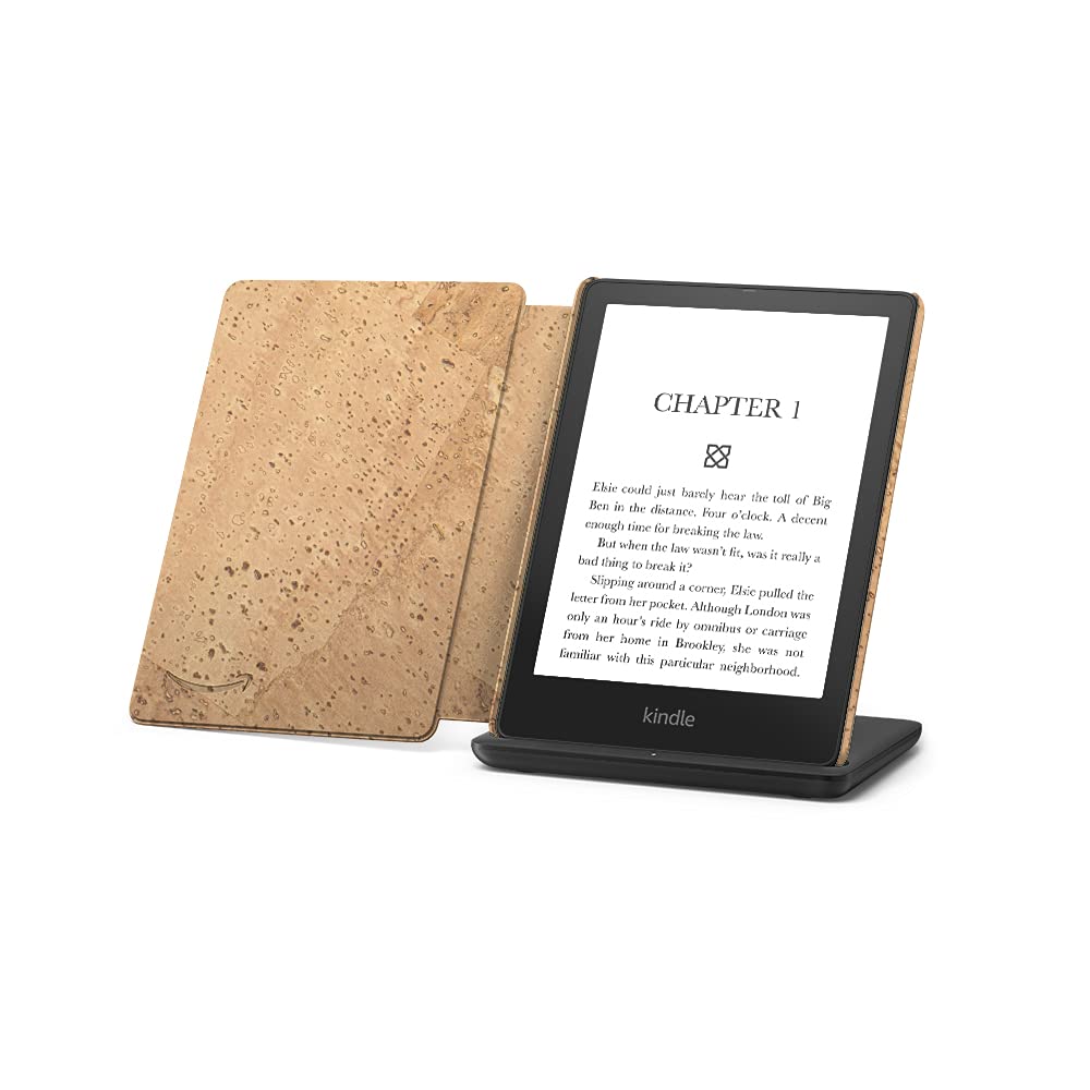 Kindle Paperwhite Signature Edition Essentials Bundle - WiFi, No Ads, Cork Cover & Wireless Charging Dock for Reading, Travel & Gifts
