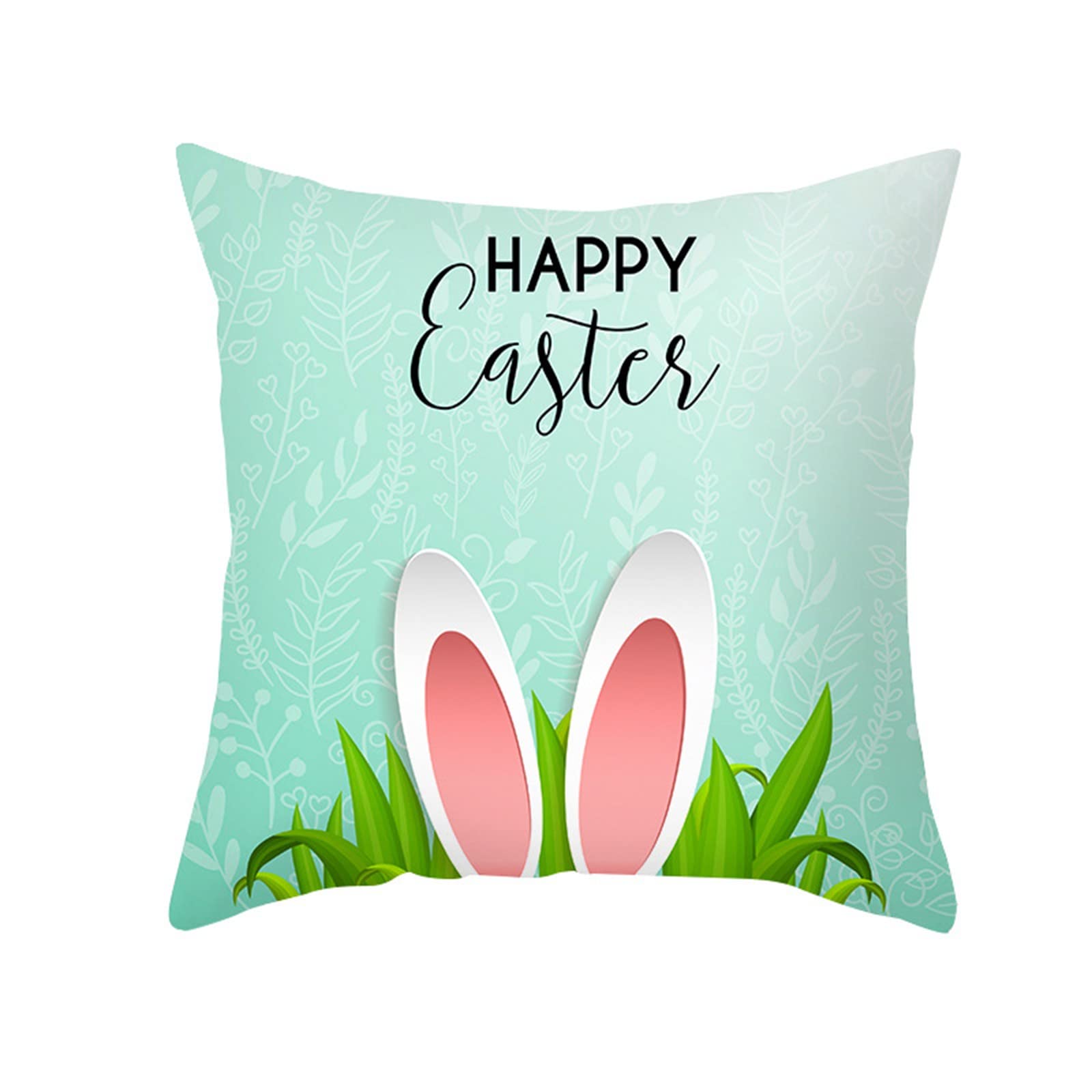 Rabbit Print Pillowcase - Easter Cartoon Cushion for Sofa & Bedroom Decor