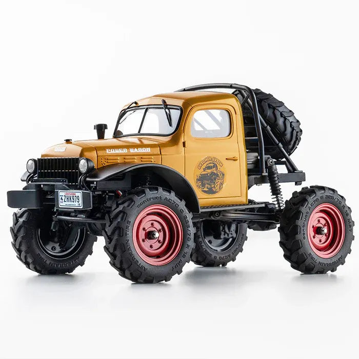 FMS 1:24 Scale FCX24 Power Wagon RTR Rock Crawler RC Truck - 2-Speed Transmission, 4WD Off-Road Vehicle for Trail Crawling & Backyard Adventure