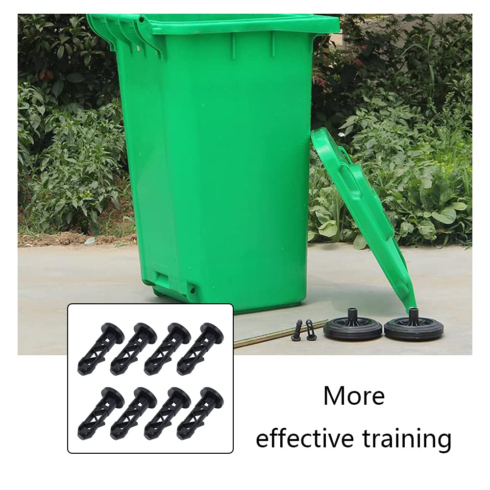 8 Pcs Heavy Duty Wheelie Bin Lid Hinge Pins - Durable Trash Can Hinge Replacement Parts for 120/240L Outdoor Bins (67mmx31mm, Black) - Perfect for Securing Waste Container Lids in Gardens, Yards & Public Spaces