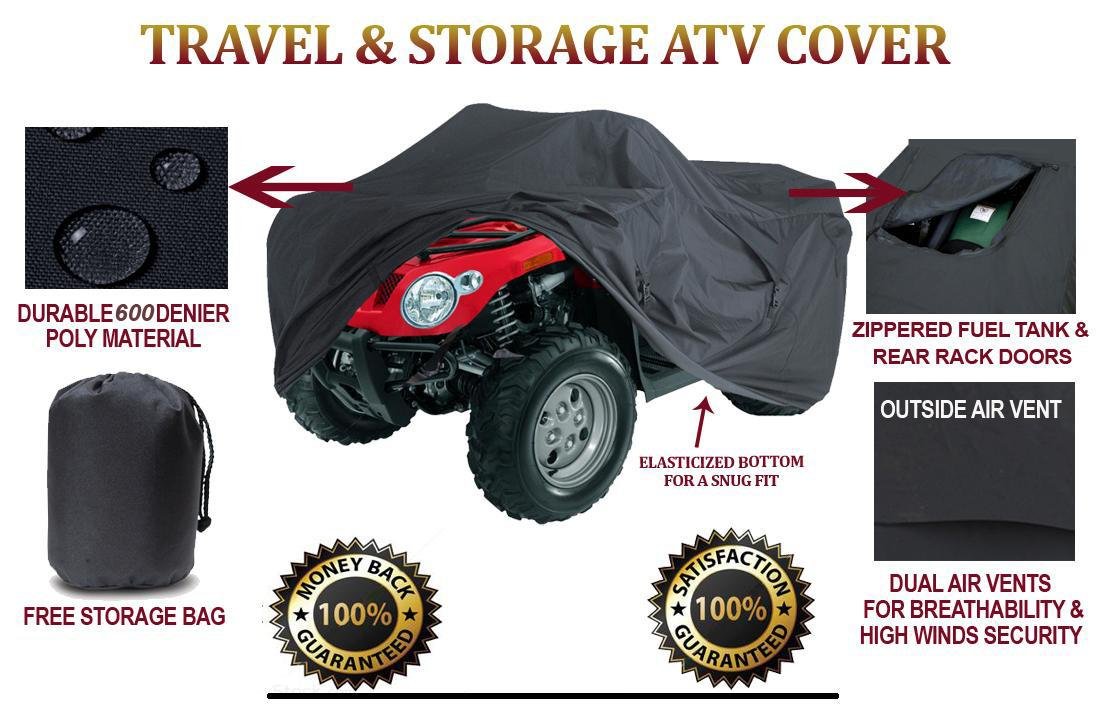 SBU Heavy Duty ATV Cover for Can-Am Bombardier Outlander 800 H.O. EFI XT Quad (2006-2008 Models) - Waterproof All-Weather Protection for Off-Road Vehicles - Perfect for Outdoor Storage & Trail Riding