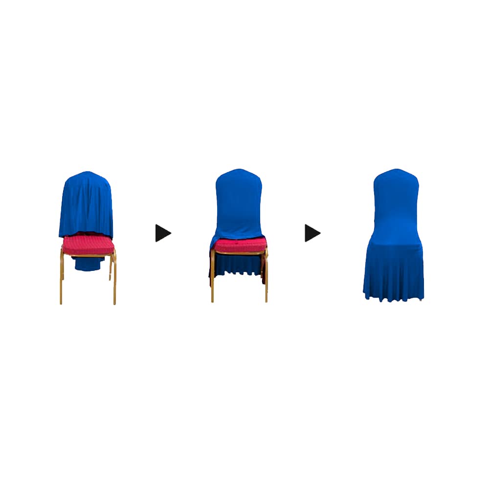 Elegant Stretch Dining Chair Slipcovers Set of 2 - Washable Non-Slip Universal Chair Covers with Ruffle Skirt for Wedding, Banquet & Party - Perfect for Home, Restaurant & Event Decor (Coffee, 2-Pack)
