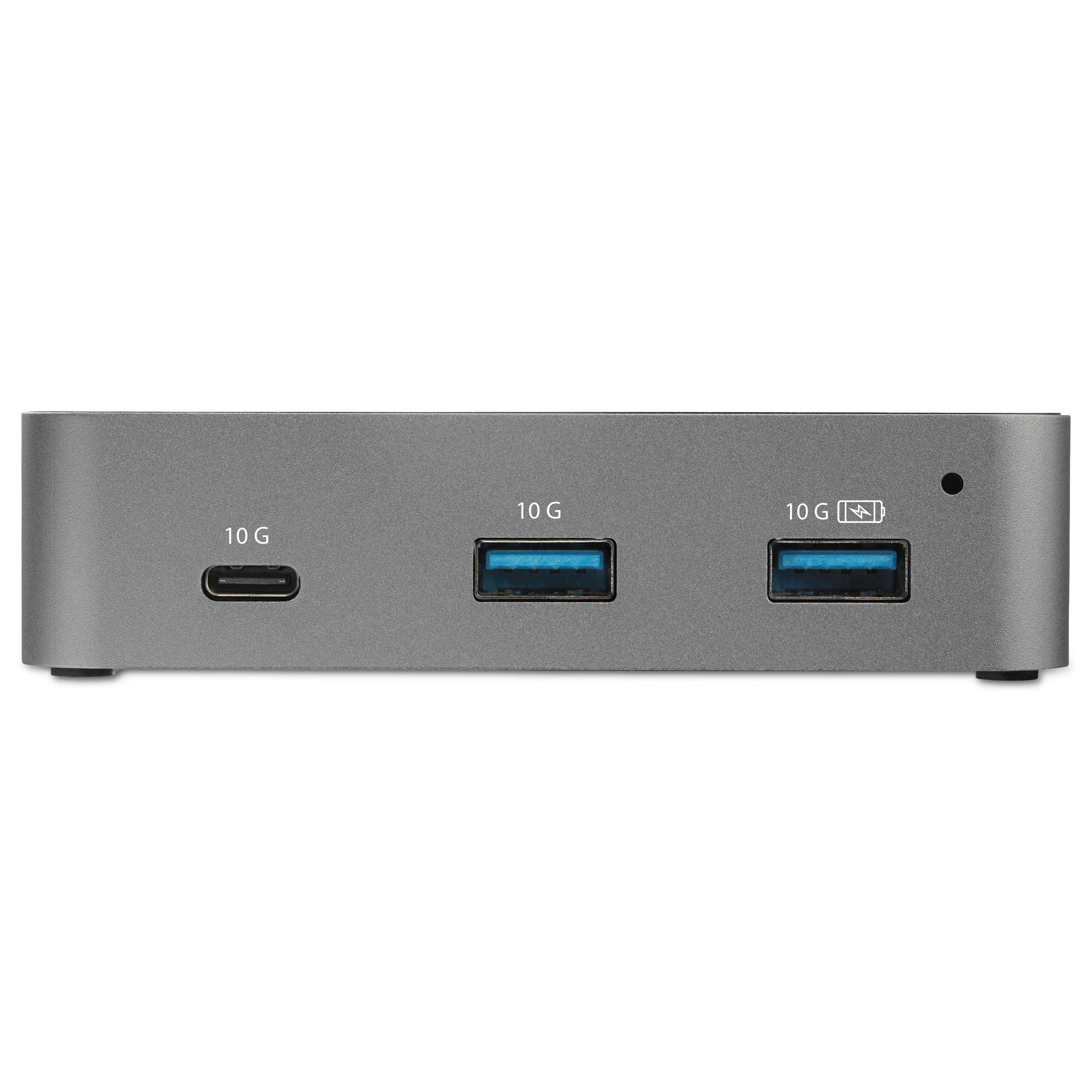 StarTech.com 4-Port USB C Hub with 3 USB-A & 1 USB-C Ports - 10Gbps USB 3.1 Gen 2 High Speed Data Transfer - Includes Universal Power Adapter - Perfect for Laptop, Desktop & Workspace Connectivity (HB31C3A1CS)