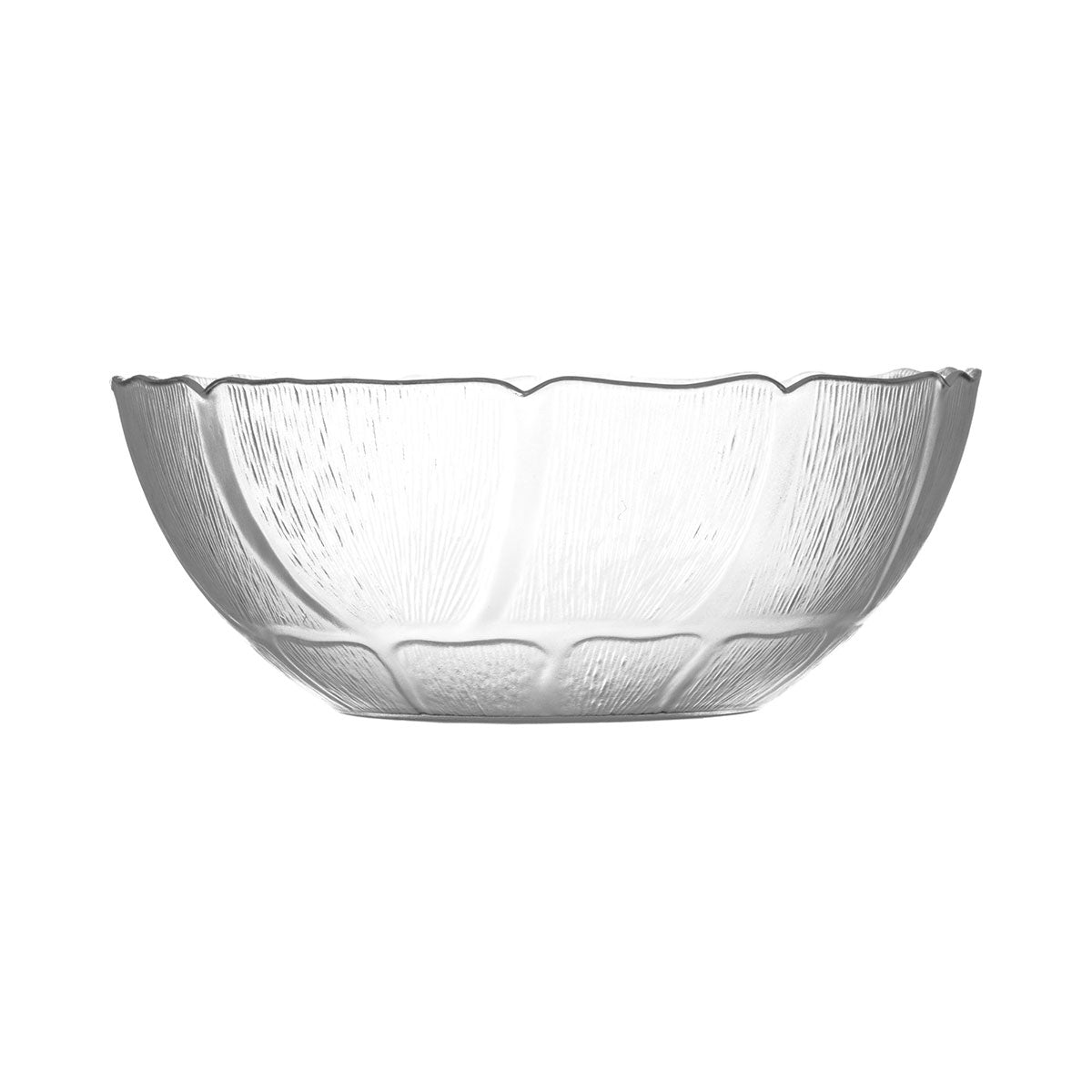 Carlisle 690907 Clear Petal Mist Bowl - 2.4 Quart Serving Bowl for Salads, Pasta, Snacks - Perfect for Parties, Picnics & Family Gatherings