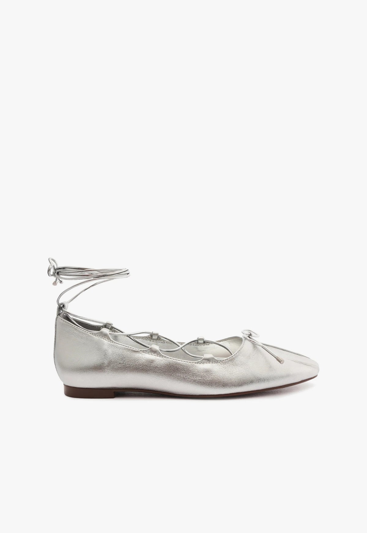 Arissa Women's Lace Up Leather Ballet Flats - Comfortable Casual Shoes for Work, Dating & Everyday Wear