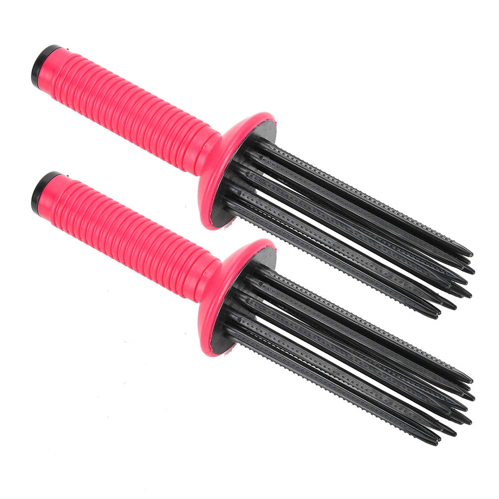 Portable Round Hair Brush Set - 2pcs Anti-Slip Hair Curler with 17 Comb Teeth, Professional Hairstyling Tools for Home & Travel | Perfect for DIY Styling, Salon-Quality Results at Home, On-the-Go Hair Care