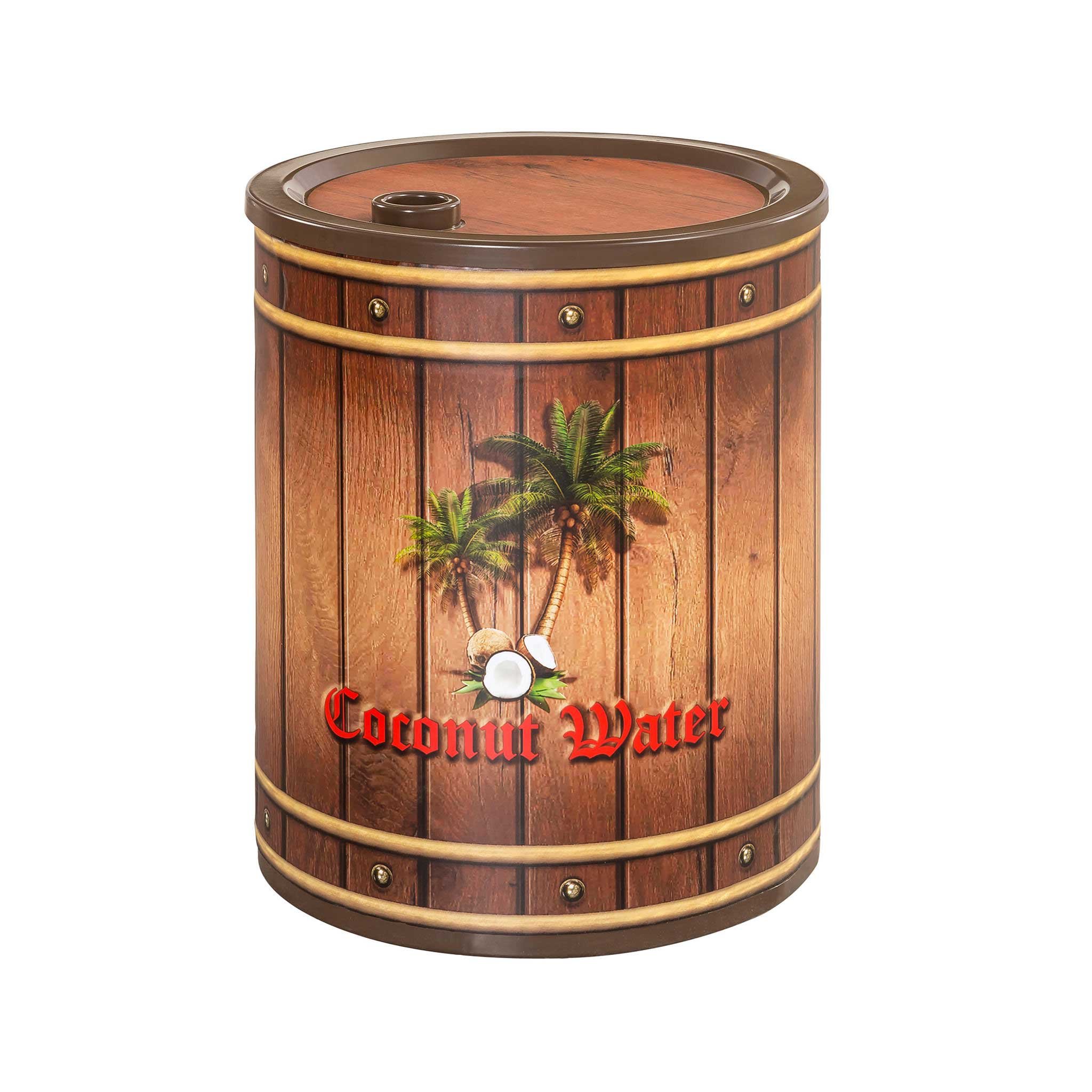Pirate Themed Coconut Nightstand and Toy Storage Box - Brown Wooden Kids Furniture for Bedroom & Playroom Organization