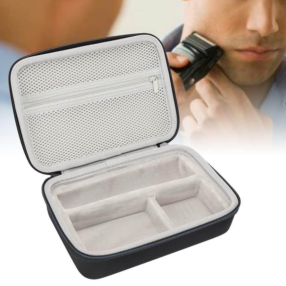 Portable Electric Hair Clipper Storage Bag - Waterproof Shaver Organizer Case for Men's Trimmer & Accessories | Travel-Friendly Grooming Kit Organizer Box (Black) - Perfect for Home, Salon & Travel Use