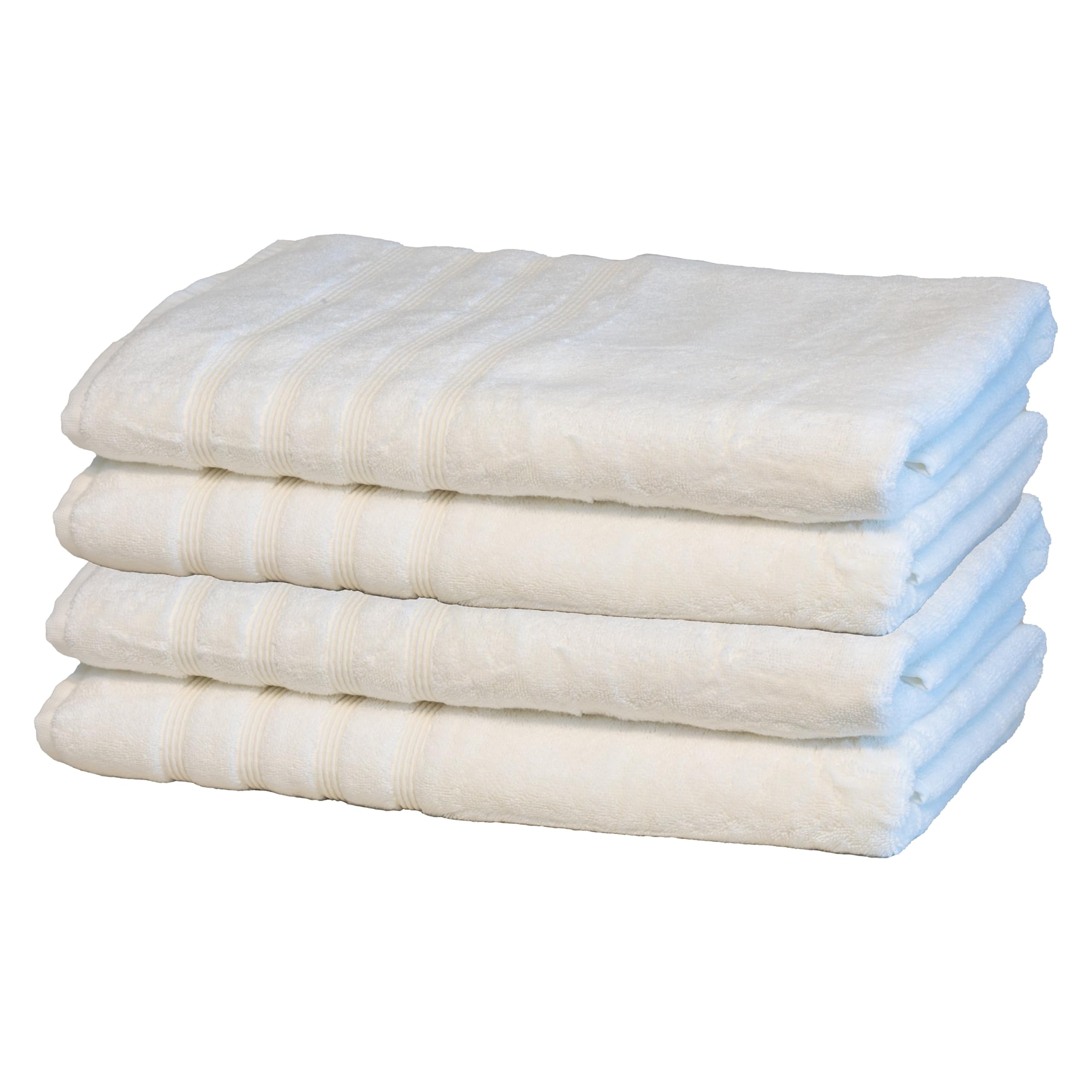 Premium Turkish Towels Set of 4 - 35x70 Inch Oversized Bath Sheets - 700 GSM Bamboo Viscose & Aegean Combed Cotton - Soft, Absorbent & Quick-Drying - Perfect for Beach, Spa, Bath & Luxury Home Use