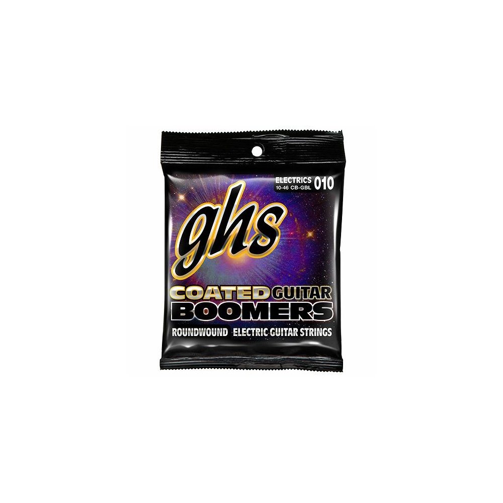 GHS Strings CB-GBTNT Coated Boomers Nickel Plated Electric Guitar Strings (10-52 Gauge) - Thin to Thick for Smooth Playability & Longevity | Perfect for Rock, Blues & Studio Recording