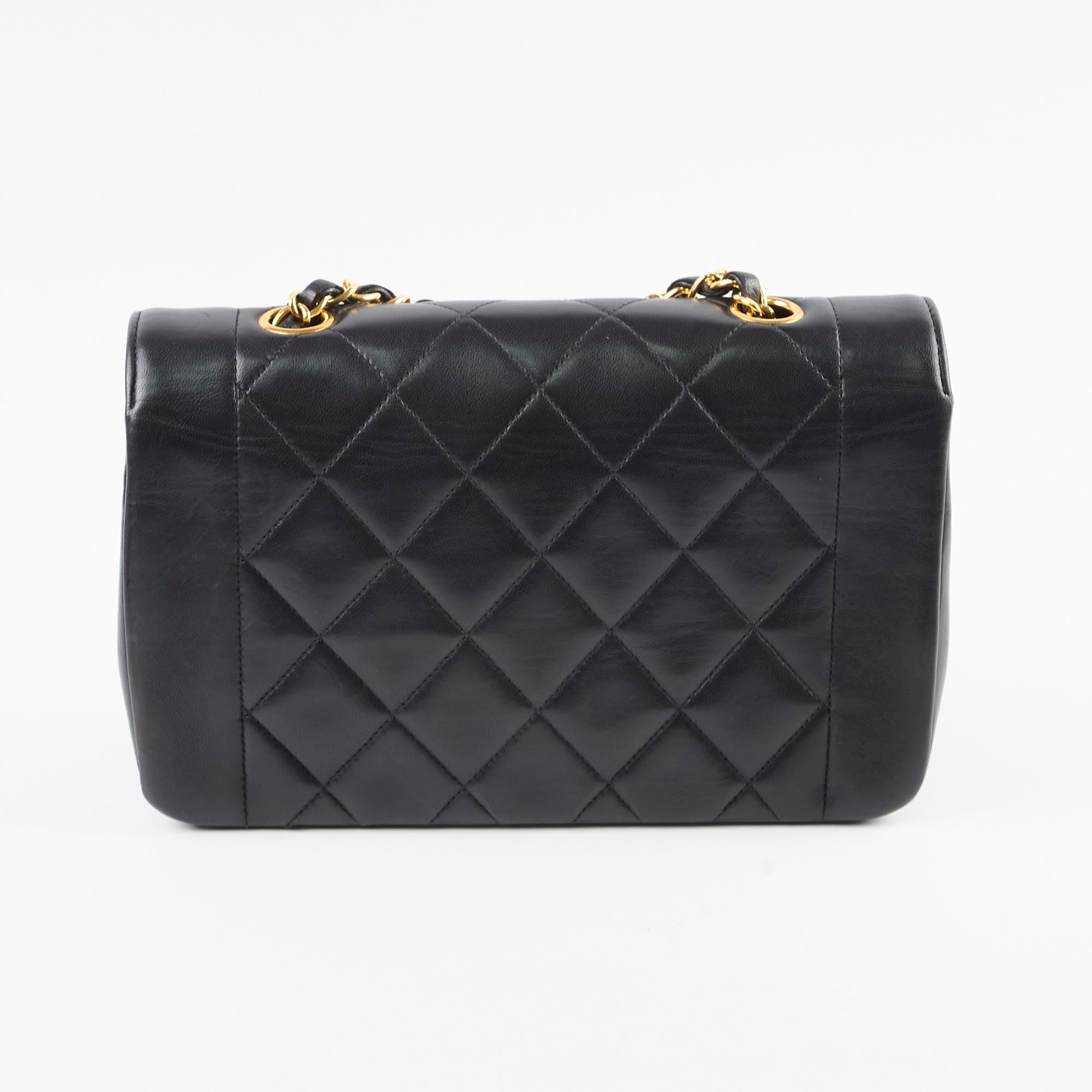 Chanel Small Vintage Diana Lambskin Black Bag (4 Series) - Luxury Crossbody Purse for Women, Perfect for Evening Parties & Date Nights