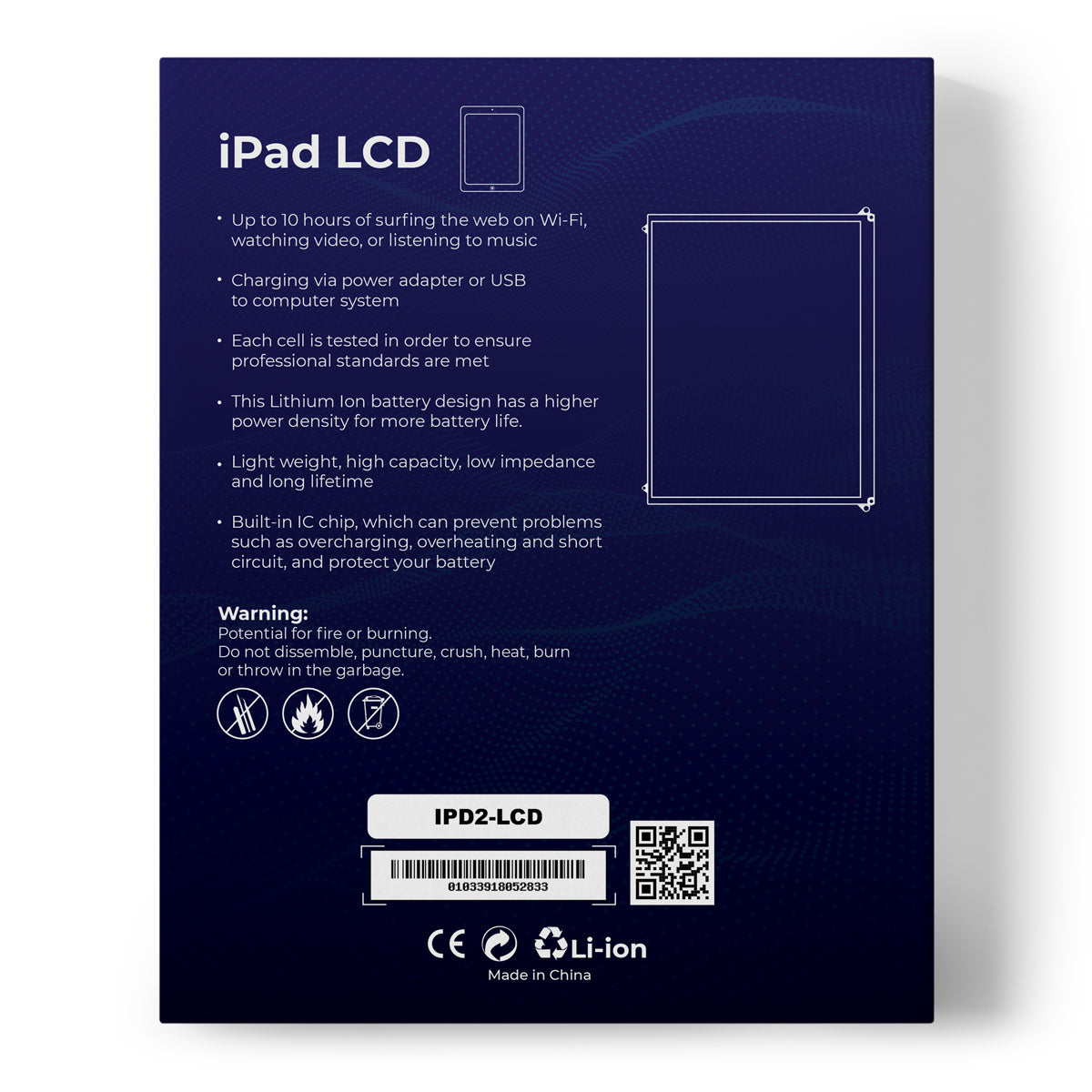 Premium LCD Display Screen Replacement for iPad 2 (2nd Generation) - High-Quality Repair Part for Home, Office & School Use