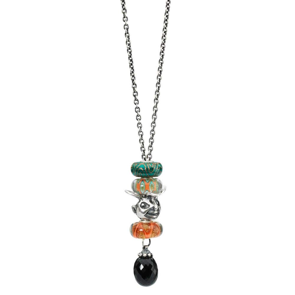 Black Onyx Fantasy Necklace - Elegant Gothic Jewelry for Women, Perfect for Halloween, Cosplay & Witchy Fashion