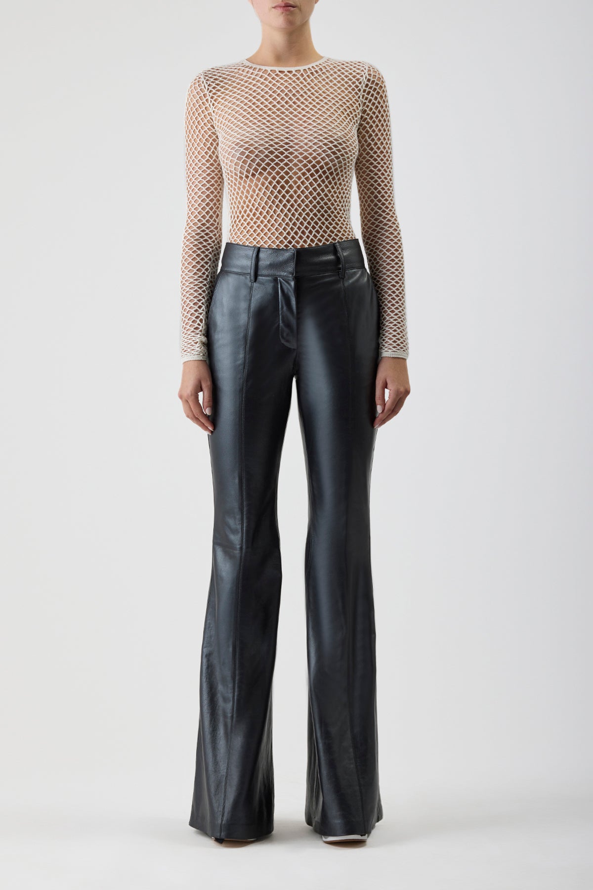 Premium Rhein Black Metallic Nappa Leather Pants for Women - Stylish & Comfortable Fashion Pants for Night Out, Party & Special Occasions