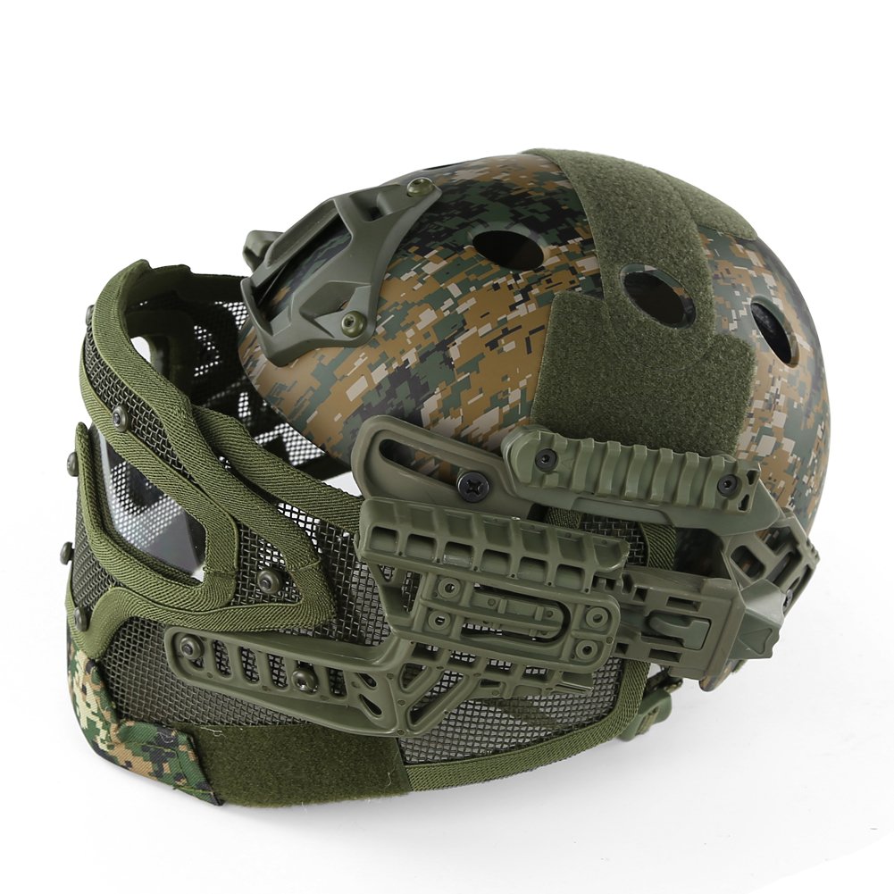 Tactical G4 Protective Helmet System with Goggles - Military Grade Airsoft Paintball Mask for Army, War Games & Hunting | Perfect for Outdoor Combat Simulation & Tactical Training