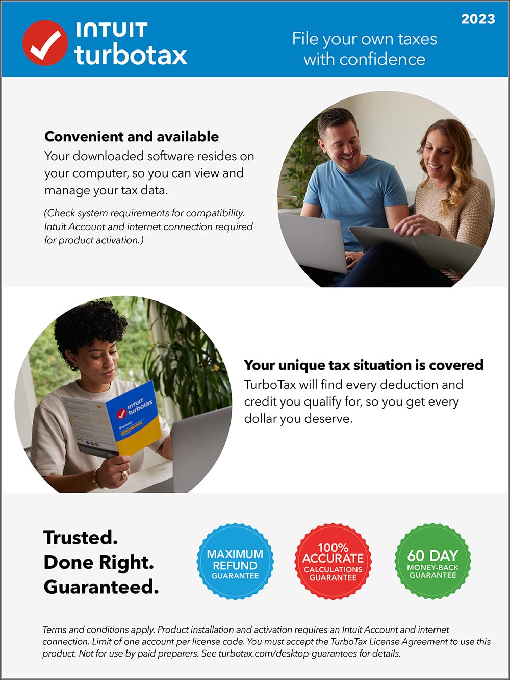 TurboTax Home & Business 2023 Tax Software - Federal & State Tax Return Filing for PC/Mac Download | Small Business & Self-Employed Tax Preparation Solution