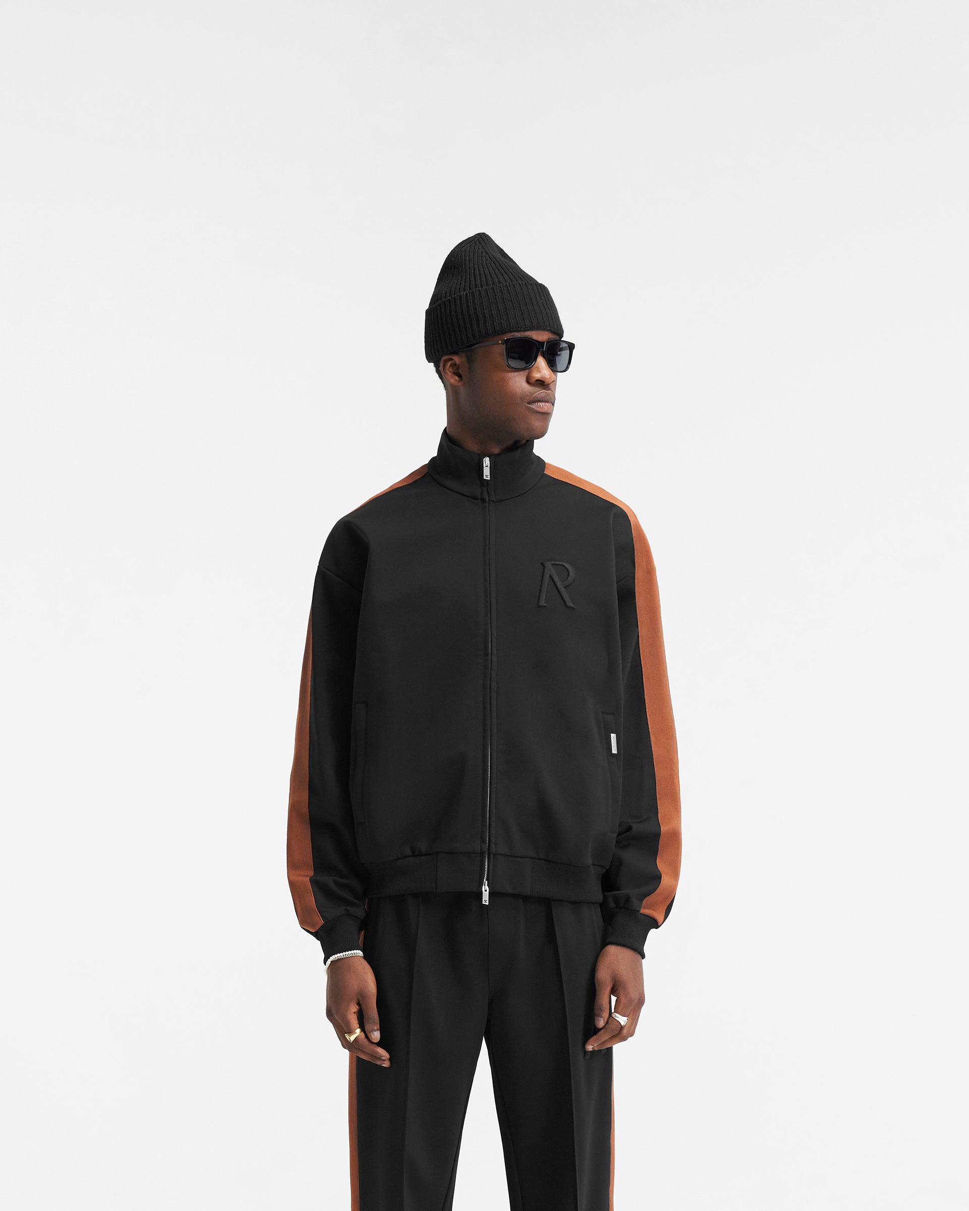 Initial Tracksuit Jacket - Black | Stylish Men's & Women's Athletic Wear for Gym, Running & Casual Outfits