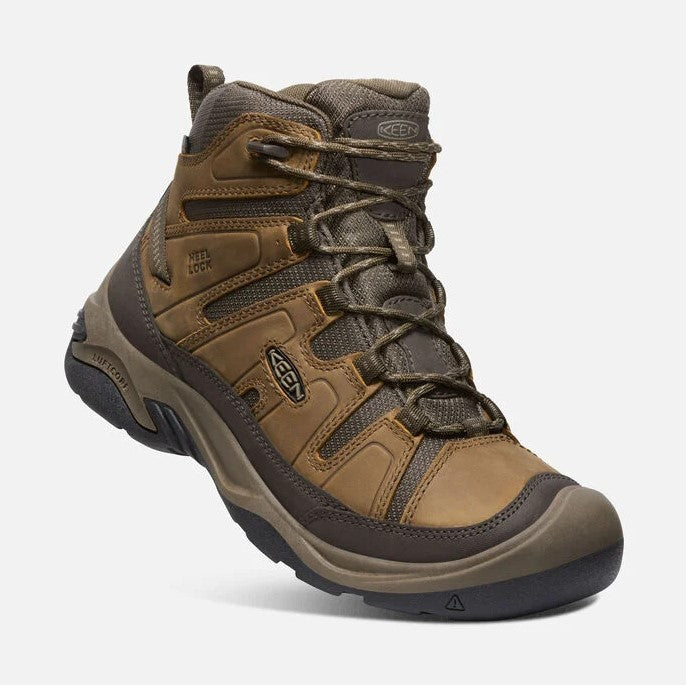 KEEN Circadia Mid WP Wide Waterproof Hiking Boots for Men - Durable & Comfortable Outdoor Shoes for Trekking, Camping & Backpacking