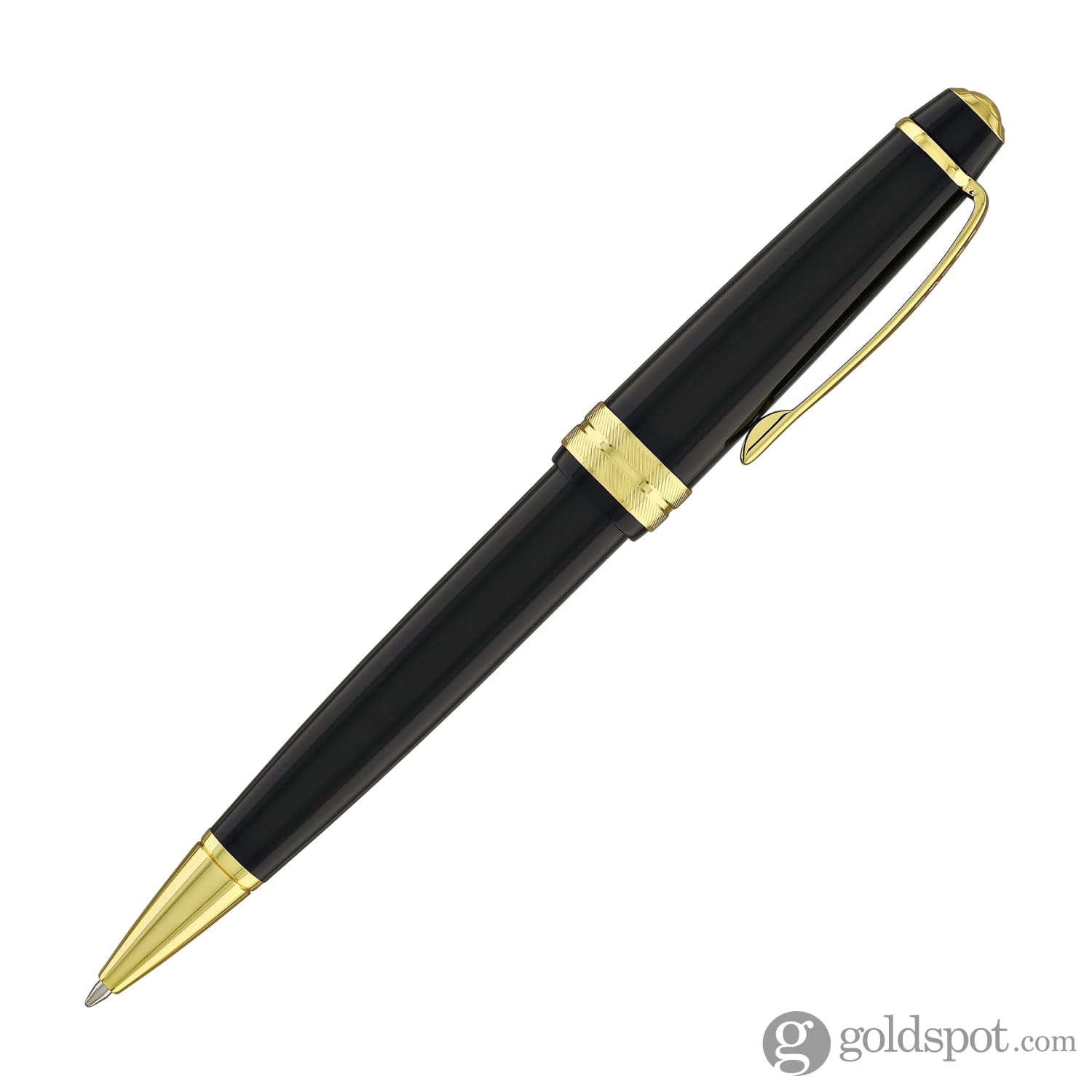Premium Cross Bailey Light Ballpoint Pen - Glossy Black Resin with Gold Trim for Office, Business & Gift Giving