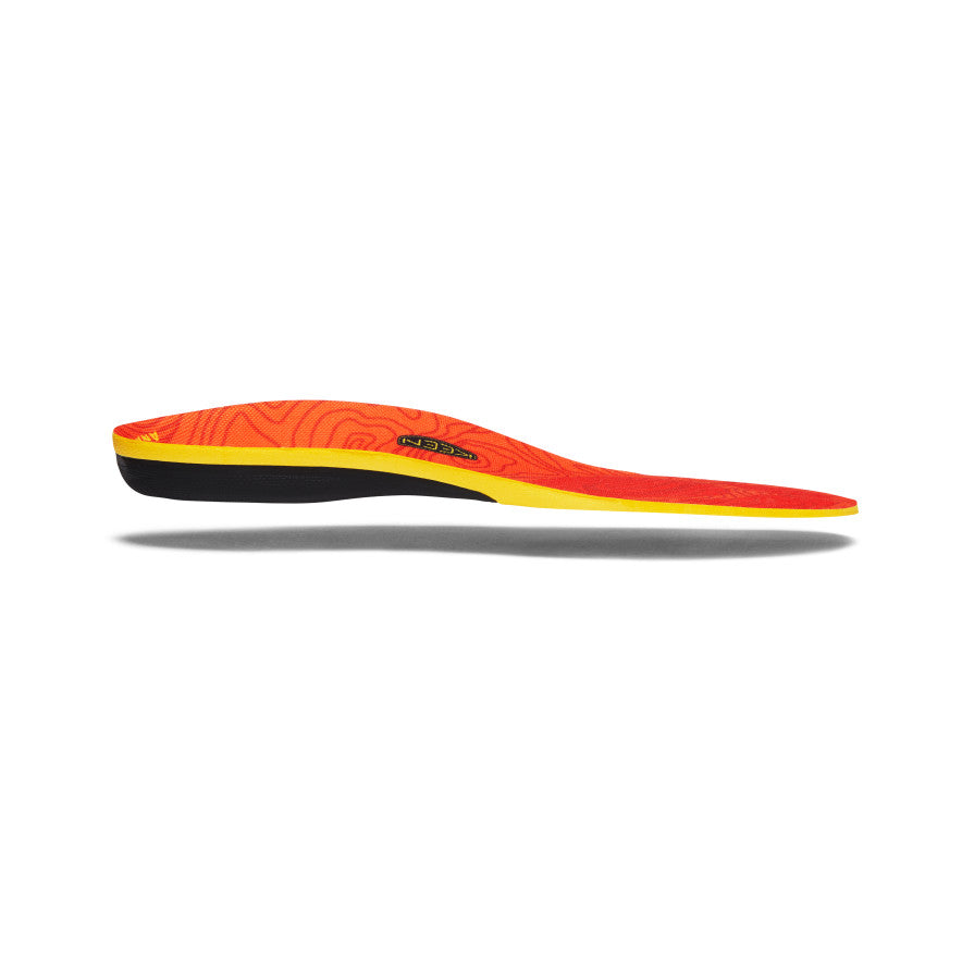 Men's High Arch Support Insoles for Outdoor Activities - K30 Comfort & Pain Relief - Ideal for Hiking, Running & Work - Red