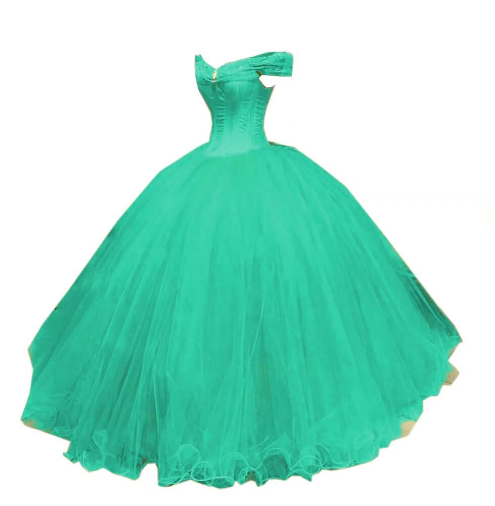Elegant Off-The-Shoulder Ball Gown Quinceanera Dress with Sleeves & Corset - 2025 Beaded Prom Dress for Sweet 16, Quinceañera & Formal Events