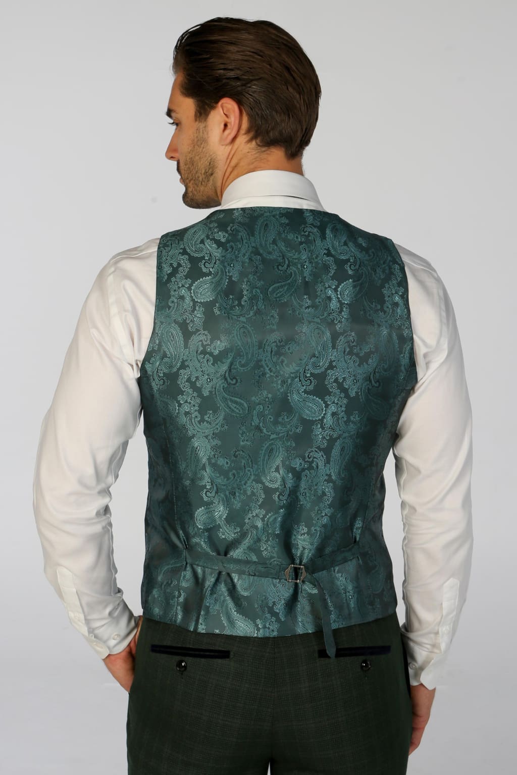 Stylish Leo Green Check Three Piece Suit for Men | Premium Formal Wear | Perfect for Weddings, Business Meetings & Special Occasions