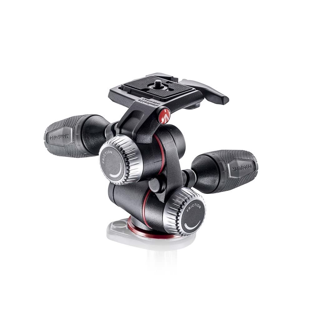 Manfrotto X-PRO 3-Way Tripod Head with Fluid Ball - Professional Camera Stabilizer for DSLR & Mirrorless - Perfect for Photography, Videography & Content Creation - Ideal for Travel, Studio & Outdoor Shooting