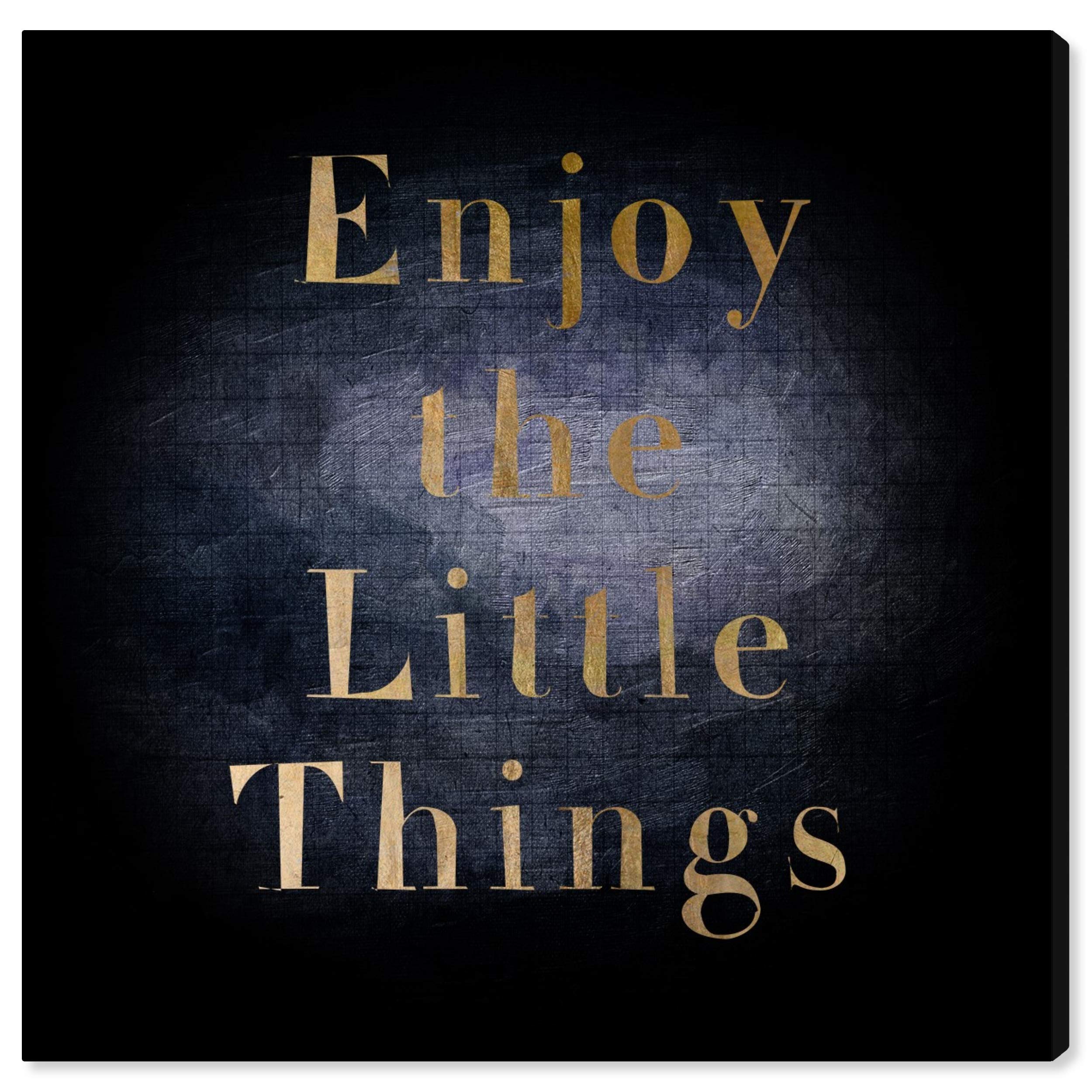 Oliver Gal Artist Co. 'All Small Things' Wall Art Canvas Print - 24x24 Inch Black & Gold Typography Quote - Modern Home Decor for Living Room, Bedroom & Office