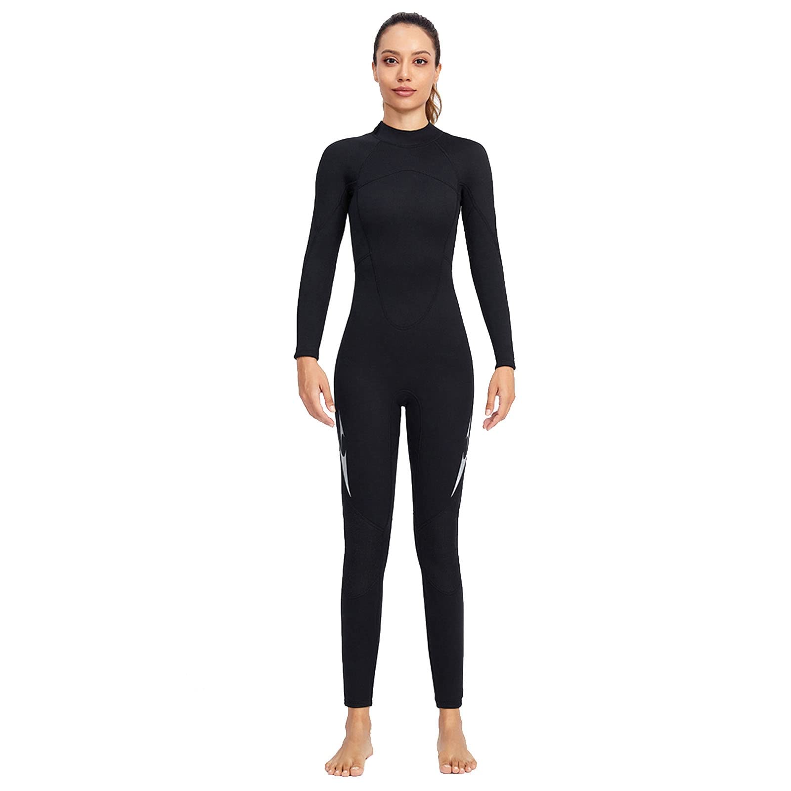 3mm Neoprene Full Wetsuit for Men & Women - Thermal Thickened Diving Suit with Back Zip - Perfect for Snorkeling, Surfing, Swimming & Water Sports - Stay Warm & Protected in Cold Water Activities