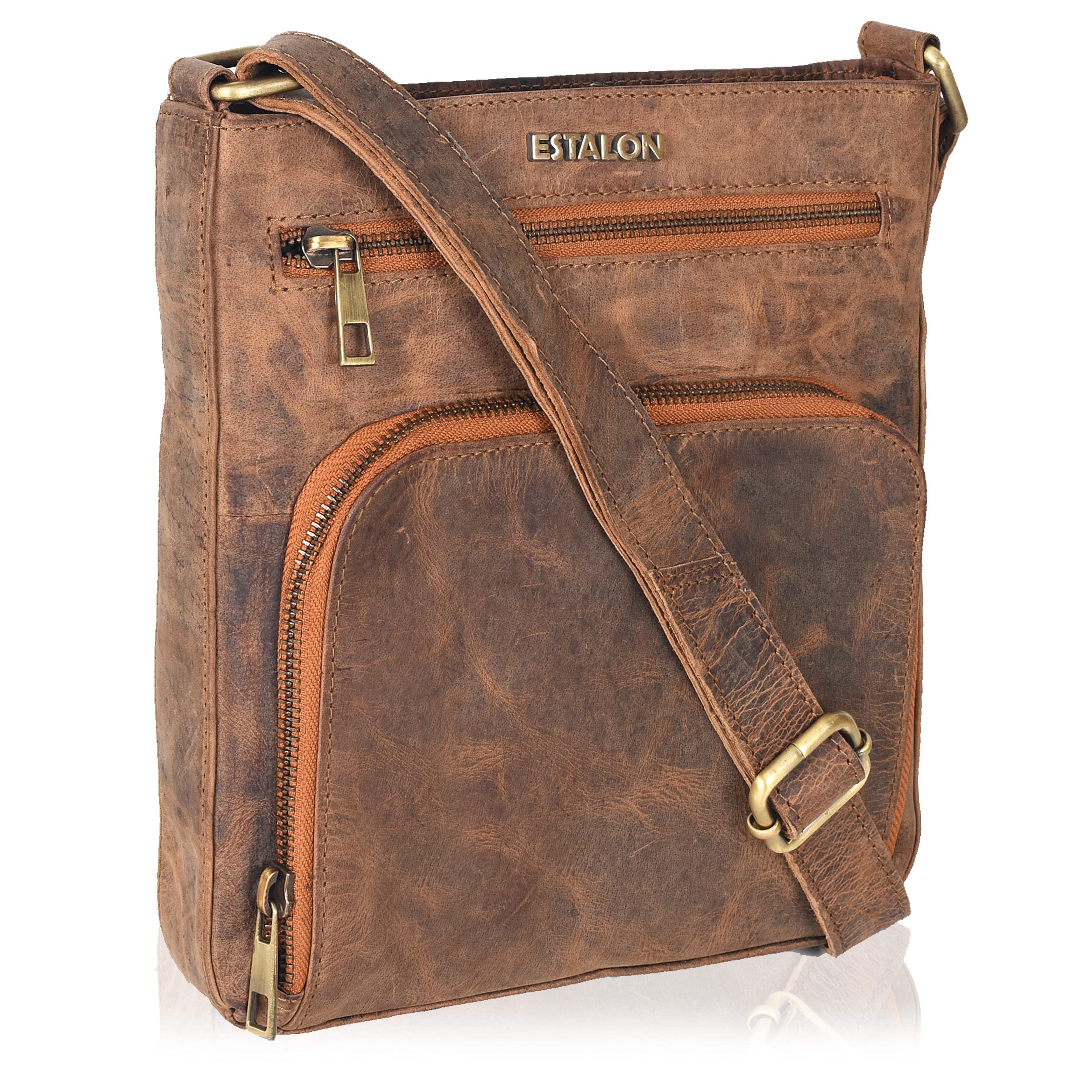 Genuine Leather Crossbody Bags for Women - Small Vintage Adjustable Shoulder Purse - Perfect for Travel, Shopping & Everyday Use