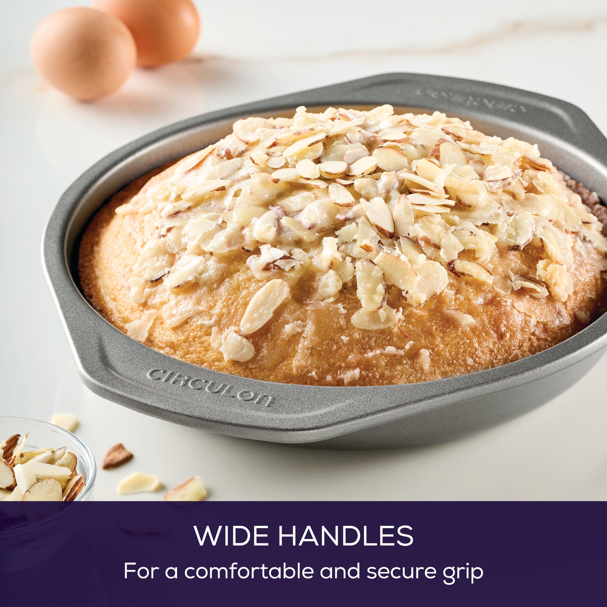 Circulon Total Nonstick 10-Piece Bakeware Set - Gray - Includes Bread Pan, Cookie Sheet, Baking Pan, Cake Pan & Muffin Pan - Perfect for Baking Cookies, Cakes, Bread & Cupcakes at Home
