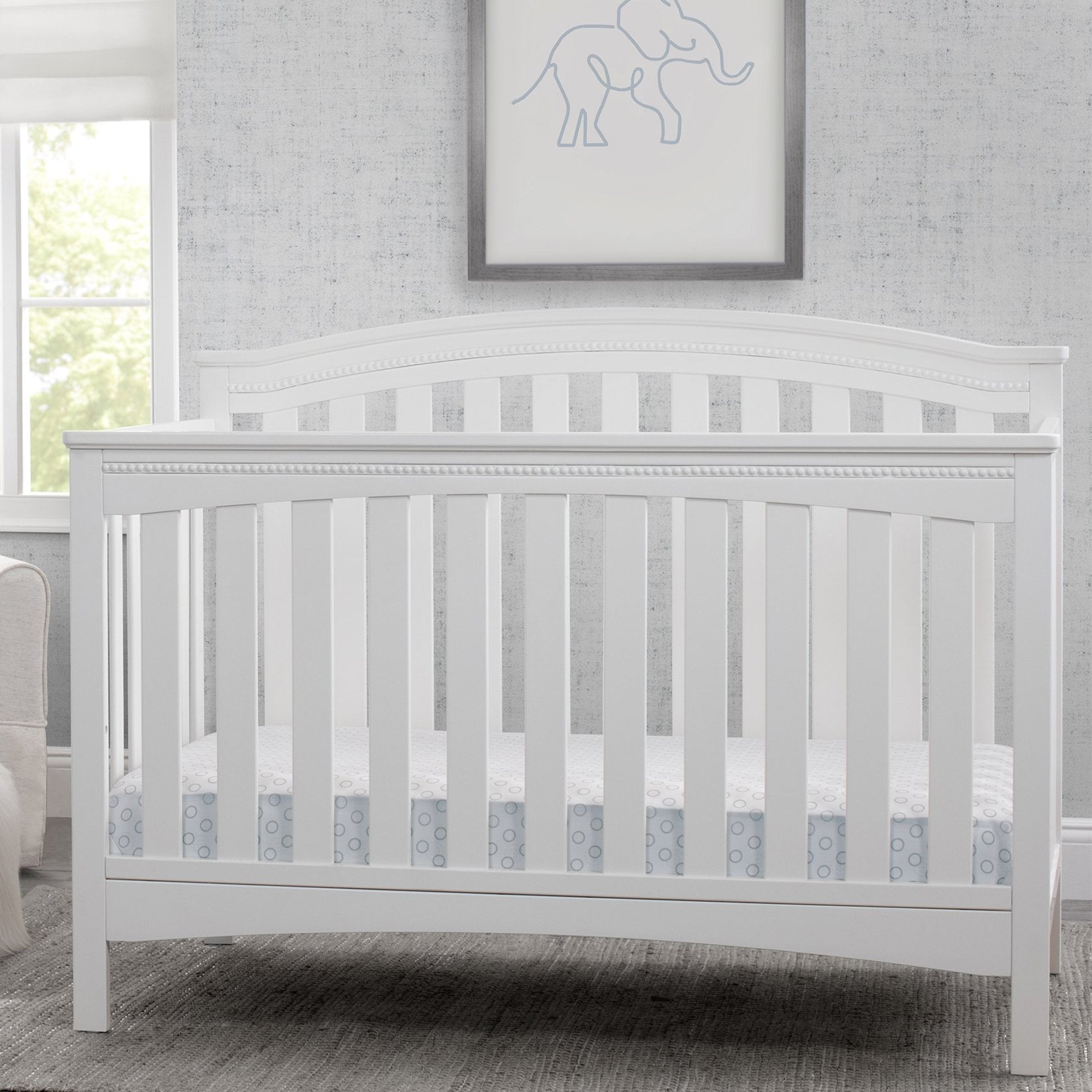 Waverly 6-in-1 Convertible Baby Crib - Toddler Bed, Daybed & Full-Size Bed - Safe Nursery Furniture for Newborns to Teens - Perfect for Baby Rooms & Kids Bedrooms